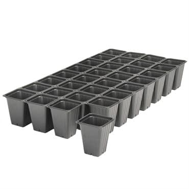 Landmark 03.00 Square Sheet Of Pots 32 Count Black 100 Per Case 24 Cases Per Pallet