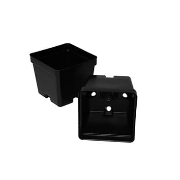 T. O. Plastics 04.00 Square Vacuum Pot Traditional 400 Black 375 Per Case 40 Cases Per Pallet