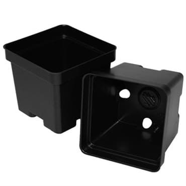 T. O. Plastics 04.50 Sq Pot Square Vacuum Traditional 450 Black 300 Per Case 32Cs/Pl 700076C