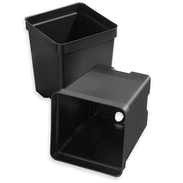 T. O. Plastics 04.50 Sq Pot Square Vacuum Deep Black 500 Per Case 24Cs/Pl For 10 Tray