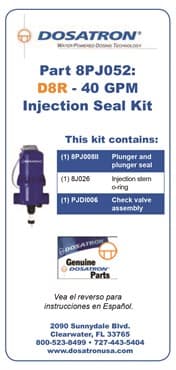 DOSATRON  40GPM SEAL KIT 8PJ052VF