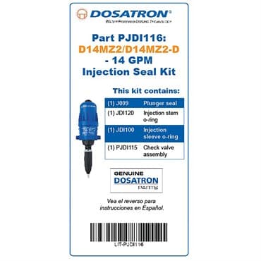 DOSATRON PJDI116MINI-H MAINTENANCE KIT FOR 14GPM
