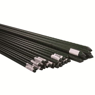 Bond 8' Heavy Duty Green Vinyl Super Steel Stake 10/BD - Diameter 20mm