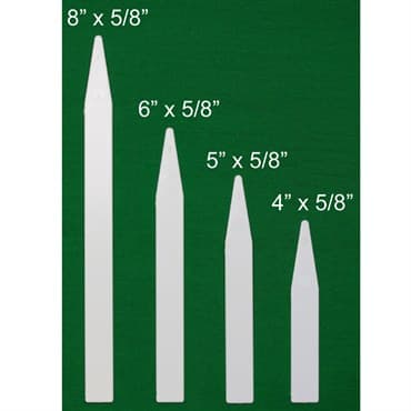 DPI 500/8" Molded Plastic Labels White