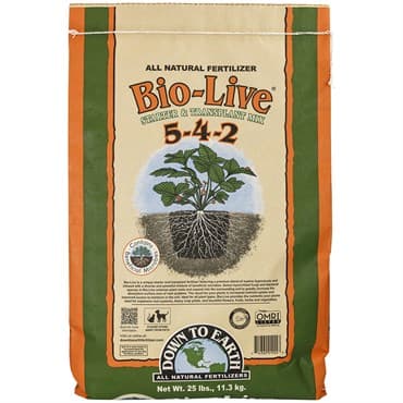 Down to Earth 25# Bio Live 5-4-2 with Myco OMRI (40/PL)