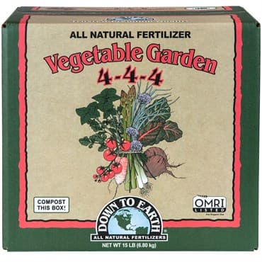 Down to Earth 15# Box Vegetable Garden 4-4-4 (3pk of 5#)