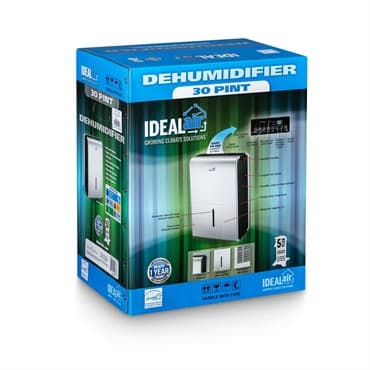 Ideal-Air 30 Pint Dehumidifier - Up to 50 Pints Per Day (20/PL)