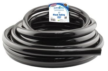 Hydro Flow 50ft Roll Vinyl Tubing Black 1in ID 1.25in OD (36/PL)