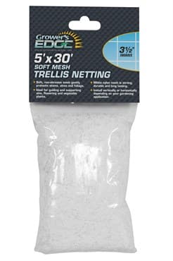 Grower's Edge 5ft x 30ft Soft Mesh Trellis Netting w/ 3.5in Squares (12/CS)