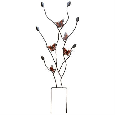 Panacea 40"H Butterflies Pot Trellis