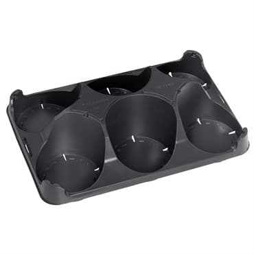 POPP UT 16.5 STD X 6 TRAY BLK 50/CS 28CS/PL